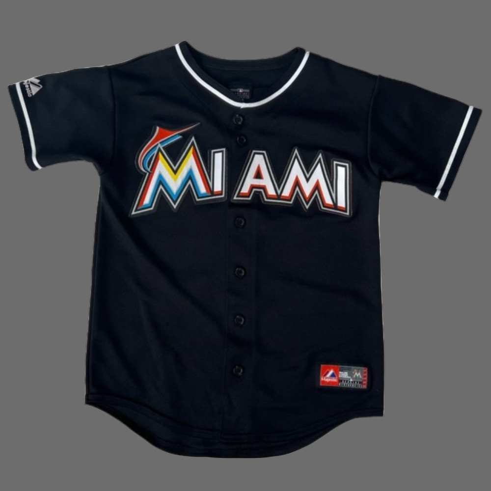Miami Marlins Majestic Genuine Merchandise Youth Jersey